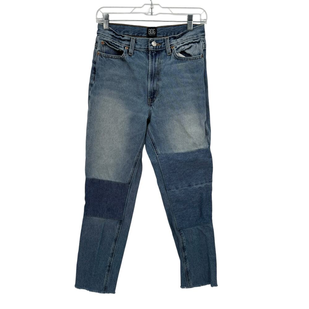 BDG Urban Outfitters Women's Slim Straight Jeans SZ 27 Blue Streetwear Patchwork